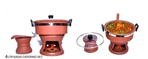 Various Colors Are Available Terracotta Clay 4 Liter Kadhai Catering