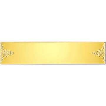 элегантная золотая табличка с цветочным тиснением PNG , золотая ...