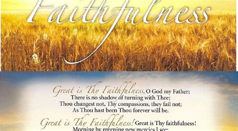 The Scarlet Thread: Great is Thy Faithfulness