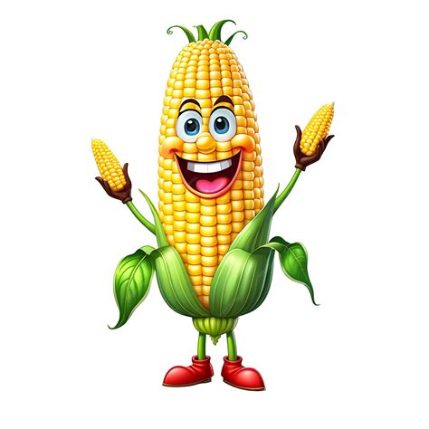 Premium Photo Corn Mascot Character On White Background