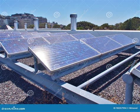 Solar Panels Or Solar Cells On Rooftop Stock Photo Image Of Cape