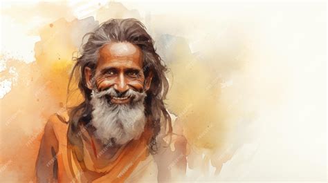 Premium Photo | Smiling Old Indian Man with Brown Straight Hair ...