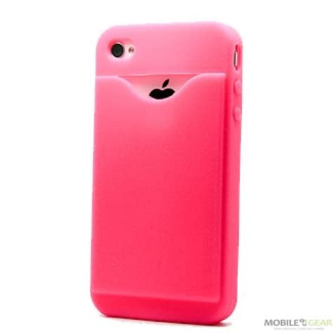 iPhone 4/4s Pink Cover with Card Holder