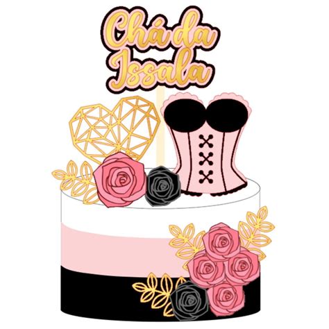 Topo Chá de Lingerie Arquivo Silhouette cód T565 Elo7