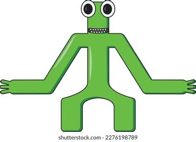 Green Monster Rainbow Friends Vectorcomputer Internet Stock Vector ...