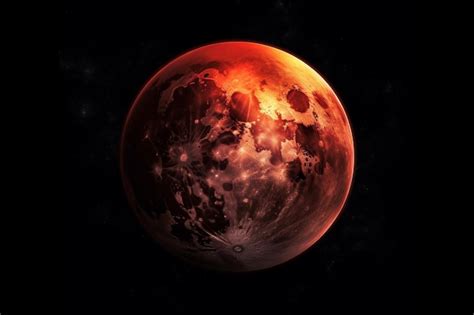 Premium AI Image | Red planet in space 3d rendering Computer digital