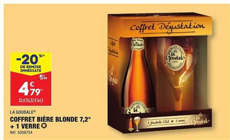 Promo Coffret Bière Blonde Verre La Goudale chez Aldi iCatalogue fr