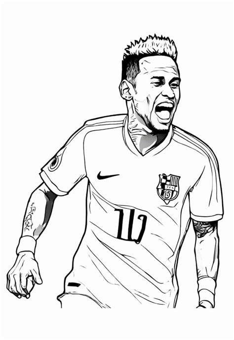Desenho Para Colorir Do Neymar