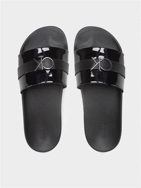 Шлепанцы Calvin Klein HW0HW01523-BEH для женщин, цвет: Чёрный - купить ...