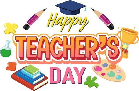 Download Happy Teachers Day Poster With School Objects For Free