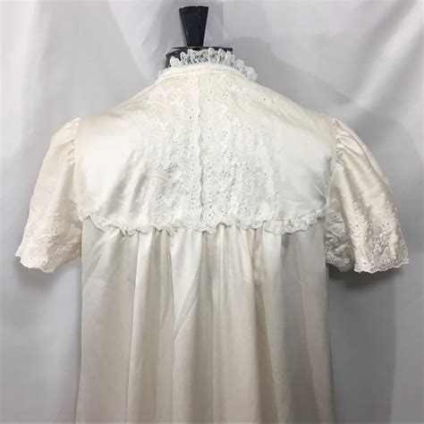 Vintage Iris Lingerie Peignoir Nightgown Robe S Gem