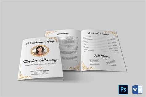 Funeral Program Template Funeral Program Template Word Funeral Program ...