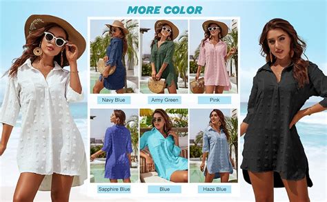 Blooming Jelly Womens Swimsuit Coverups White Chiffon Bikini Swimwear Beach Cover Up Dress Shirt