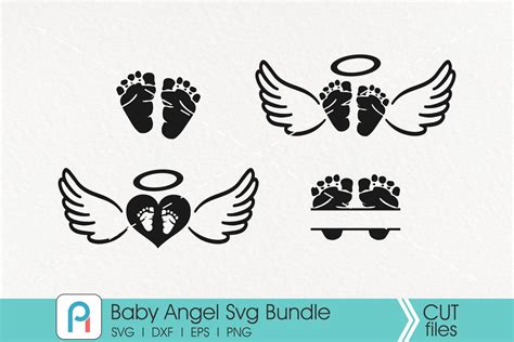 Baby Angel Svg Baby Svg Baby Memorial Svg Newborn Baby Svg Baby