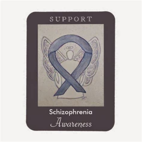Awareness Angels Art Project Schizophrenia Awareness Silver Ribbon Angel