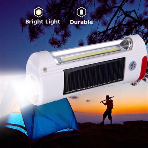 Ikvvt Mini Solar Power Led Flashlight Usb Rechargeable Camping Hiking