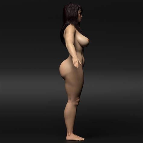 D Model Sexy Nude Girl With Curvy Figure Face And Body Rigged Vr Ar Low Poly Cgtrader