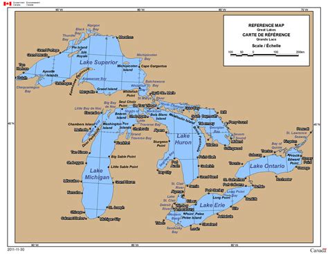 map of great lakes with names 7
