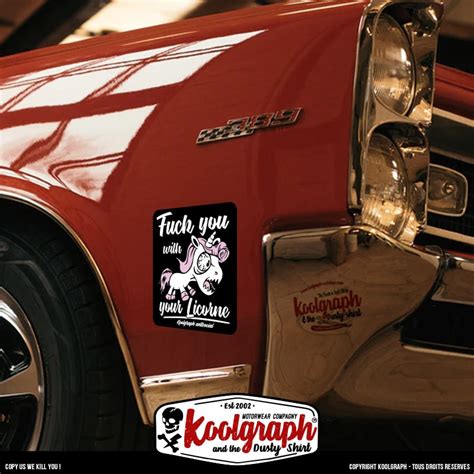 Sticker Fuck You Licorne