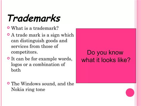 Copyright, patents and trademarks | PPT