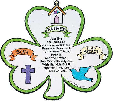 Color Your Own Shamrock Trinity Cut Out Crafts For Kids
