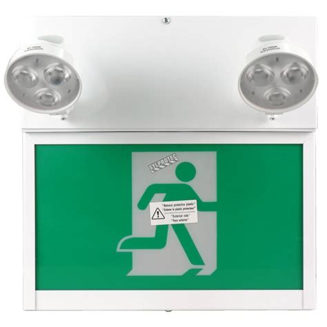 Combo Exit Sign Emergency Lights Shelly Lighting