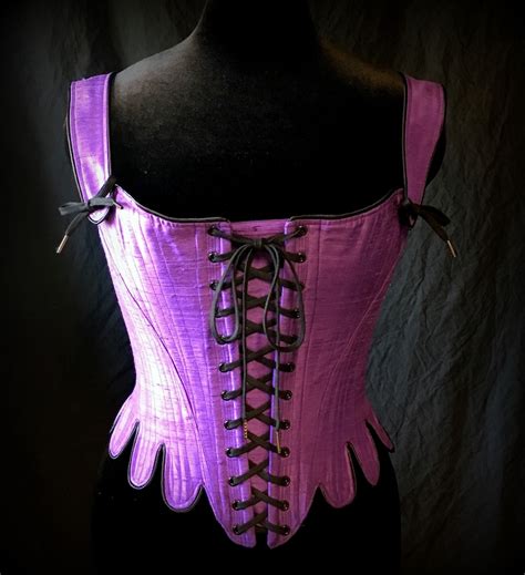 18th Century Stays Marie Antoinette Corset In Silk With Front Etsy