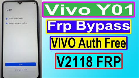 Vivo Y01 FRP Bypass VIVO Auth Free TFM Tool Pro YouTube