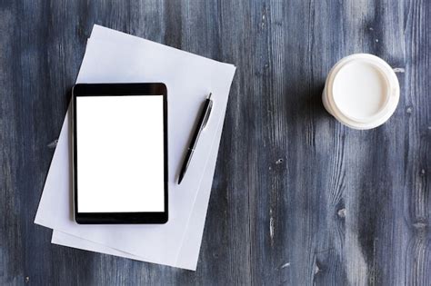 premium photo blank white tablet