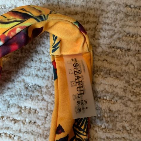 Zaful Swim Yellow Floral Bikini Set Poshmark