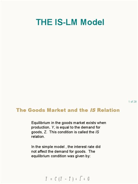islm model  fiscal policy economic equilibrium