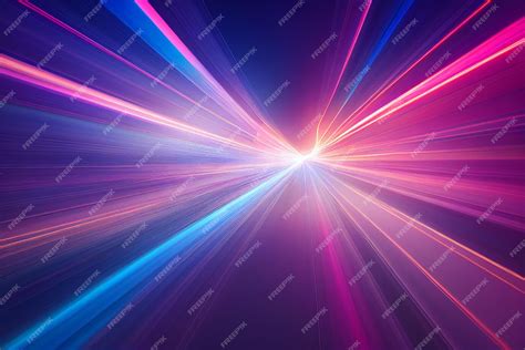 Premium Photo 3d Render Abstract Pink Blue Neon Background Speed Of