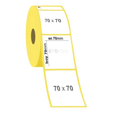 70 x 70 Kuşe Etiket Kuşe Etiket Kodvera