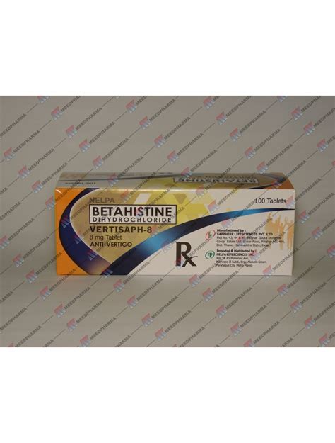 Betahistine Mg Tablet Vertisaph C