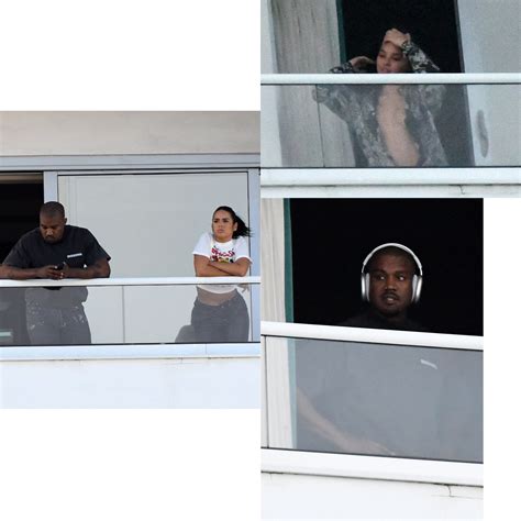 Kanye West Spotted With Mystery Girl On Hotel Balcony Before Almost Naked Woman Steps Out Of