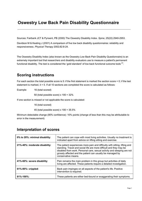 Quebec Back Pain Disability Scale 4