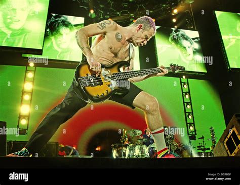Michael Balzary Aka Flea Of The Red Hot Chili Peppers Performing At Manchester Men Arena