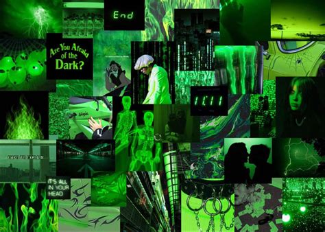 Dark Green Collage Wallpapers Wallpaper Cave