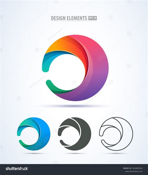 Vector Abstract Circle Swirl Logo Design Stock Vector Royalty Free