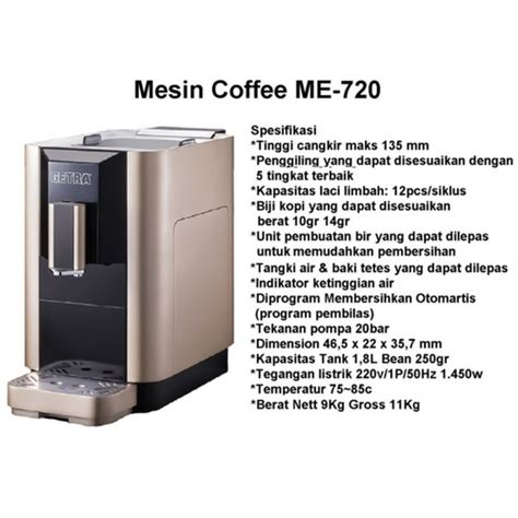 Promo Coffee Machine Full Automatic Espresso Me 720 Kopi Mesin Otomatis Jakarta Barat Top