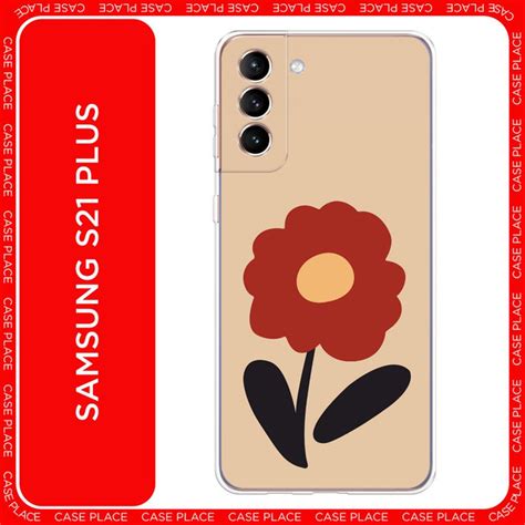 Силиконовый чехол на Samsung Galaxy S21 Plus / Самсунг S21 Plus Красный ...