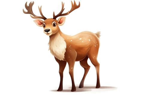 Rudolph wildlife cartoon animal. AI | Premium Photo Illustration - rawpixel