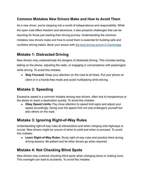 Ppt Cda Blog Common Mistakes New Drivers Make And How To Avoid Them