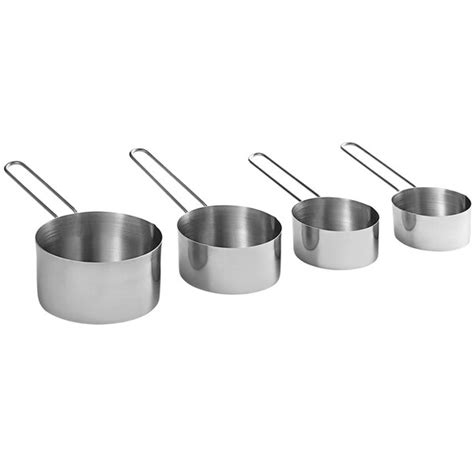 Choice 4 Piece Stainless Steel Measuring Cup Set With Wire Handles