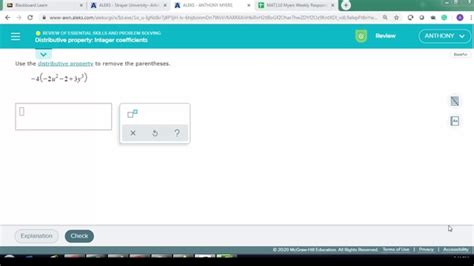 Distributive Property Integer Coefficients