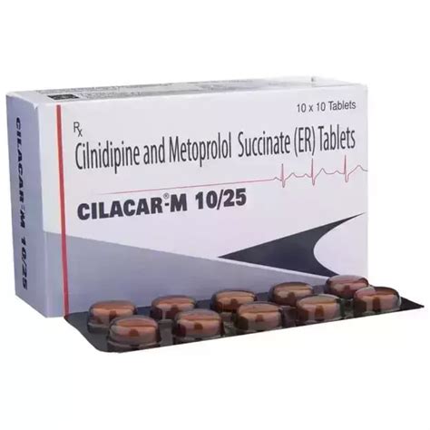 Cilacar-M 10/25 Tablet ER: View usage, side effects, price and ...