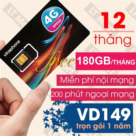 SIM 4G trọn gói 1 năm sim vinaphone D500 VD89 D60G Vd89P VD149 Fhappy