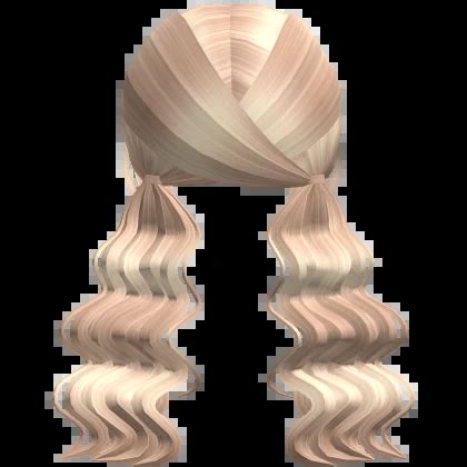Layered Wavy Crimped Pigtails Light Blonde Roblox Item Rolimon S