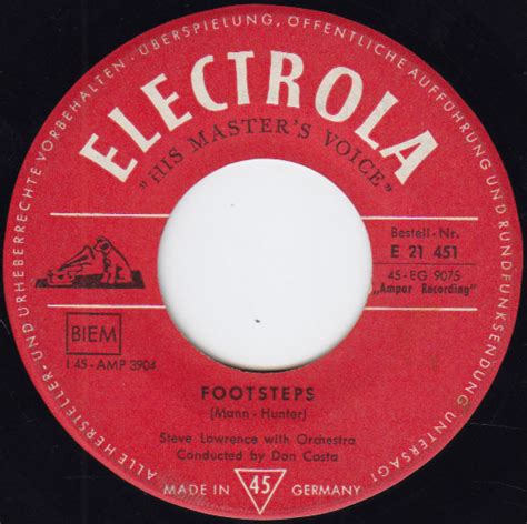 Steve Lawrence - Footsteps (1959, Vinyl) | Discogs