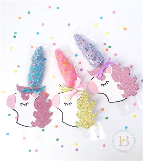 Unicorn Horn Cookie Party Favors – Brownie Mischief